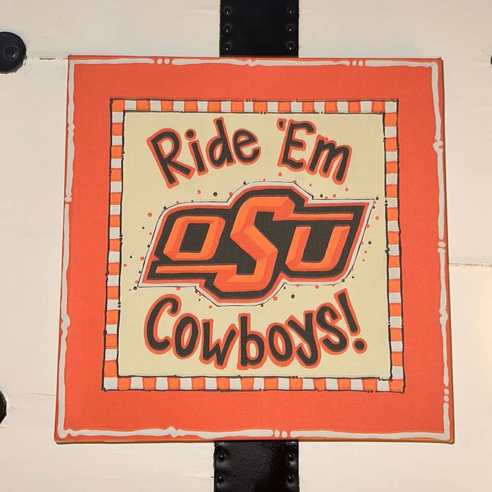 Oklahoma State “Ride ‘Em Cowboys” Wall Canvas